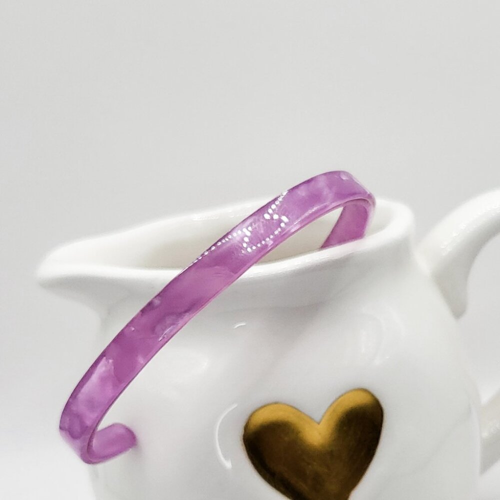 Purple PlumFaux Tortoiseshell Bangle Bracelet